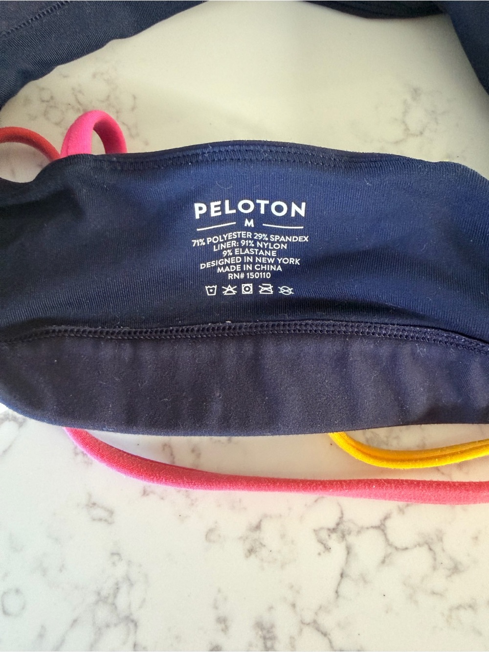 Peloton Navy Sports Bra, Medium - Picture 3 of 3